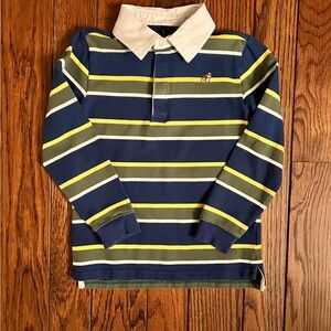 Janie and Jack Striped Long Sleeve Polo